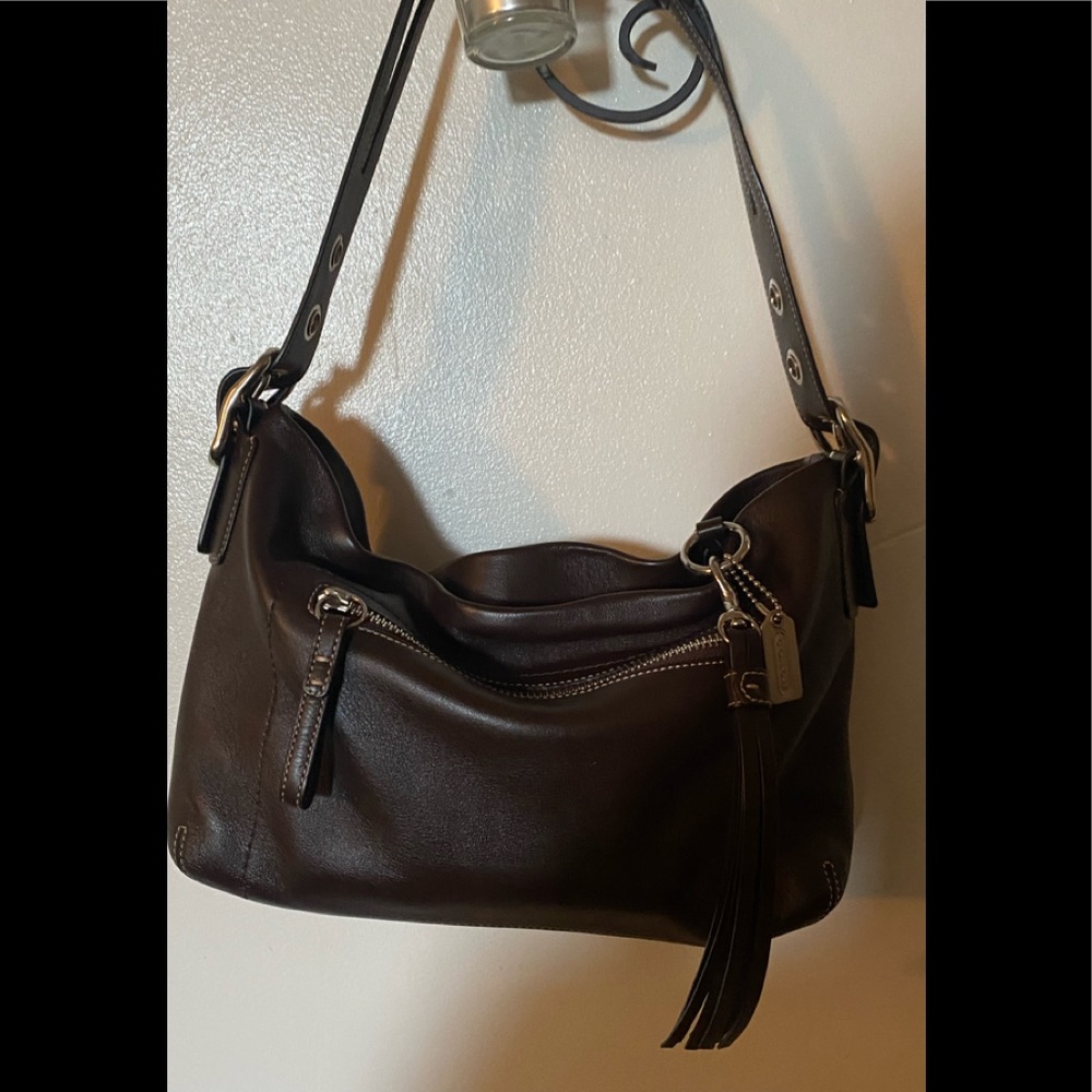 Vintage Coach East West Legacy tassel bag